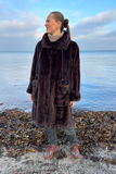 Mørkebrun minkfrakke - Vintage
