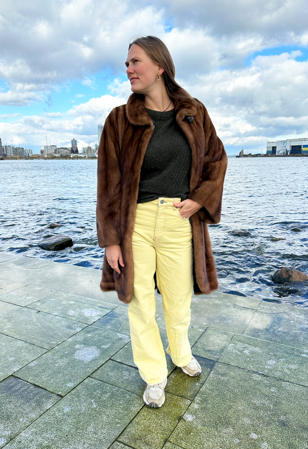 Brun mink frakke - Vintage
